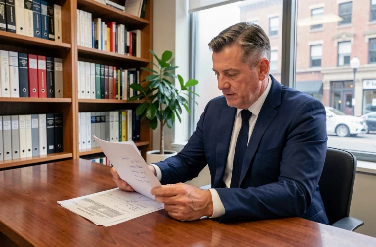 Conseiller financier examinant des documents comptables pour un contrat de capitalisation